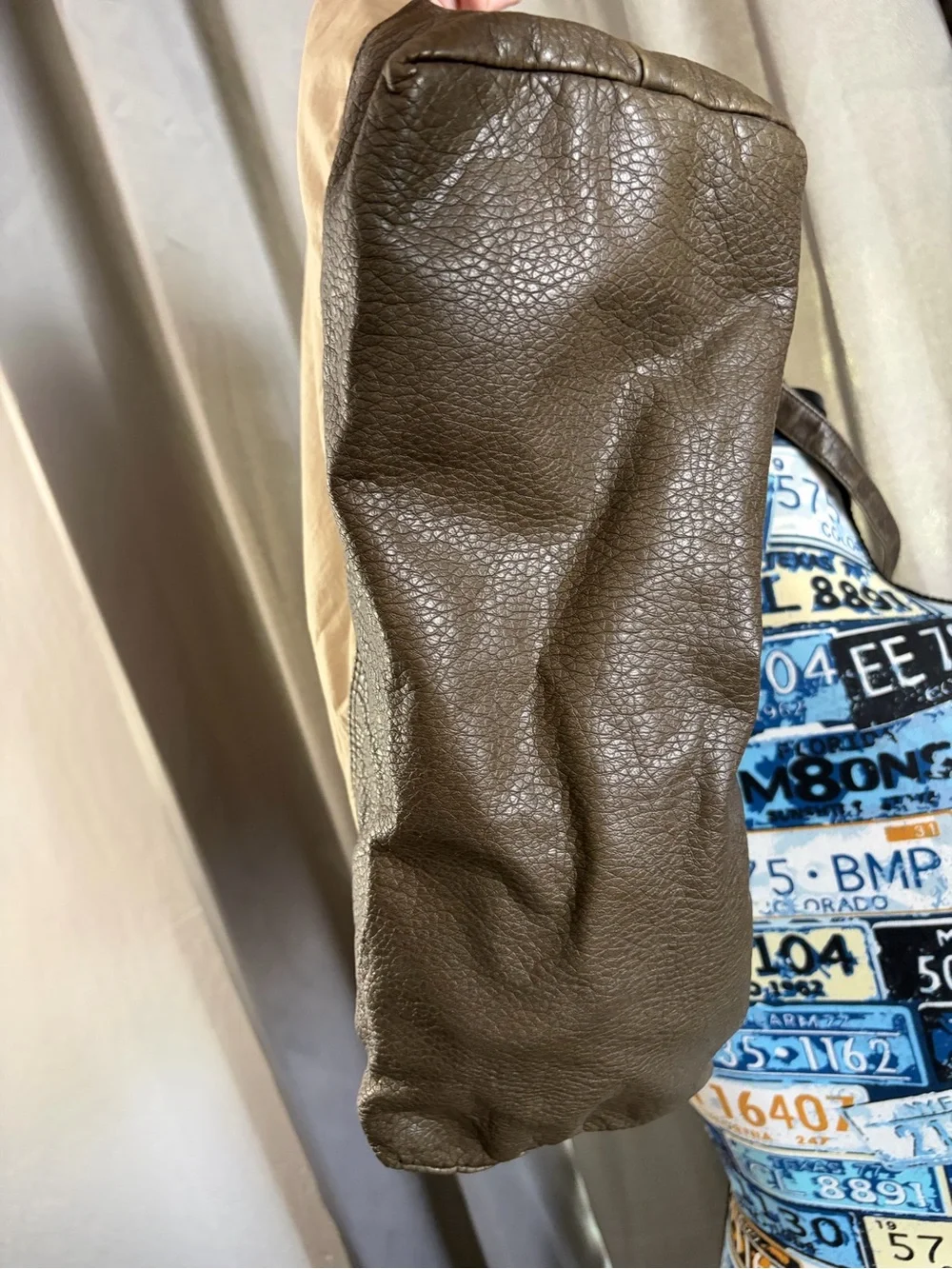 Converse Brown Tote Shoulder Purse Bag - Two-Tone Neutral